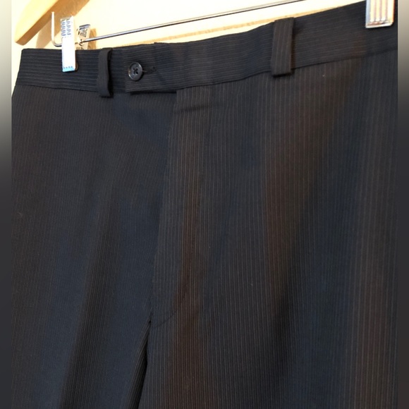 Calvin Klein Black w/ Pinstripe Dress Pants. Size- 34×30 - Picture 7 of 10
